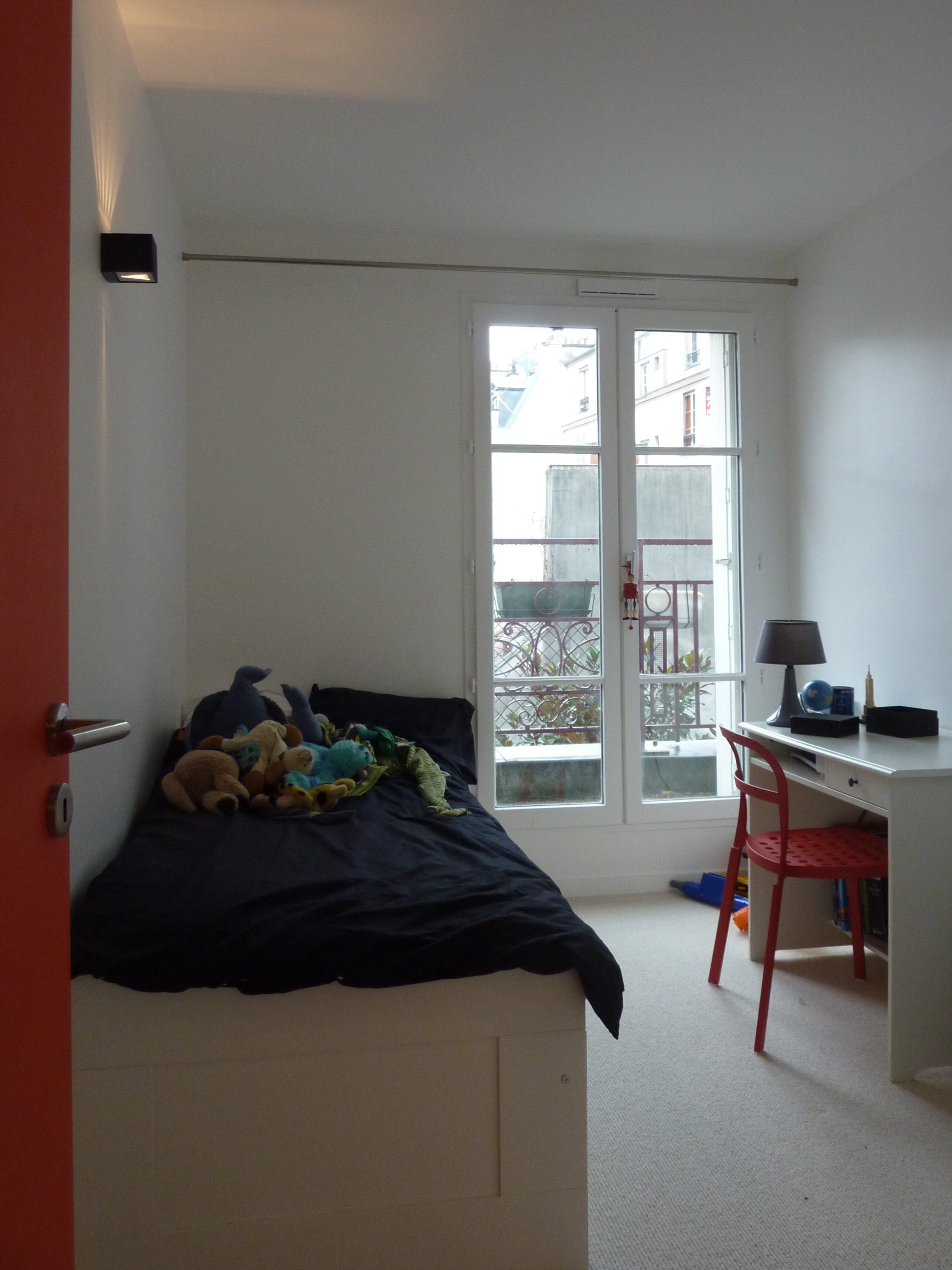 Vue vers 1 des 4 chambres, duplex réstructuré rénové en totailité, Paris Jardin des Plantes
