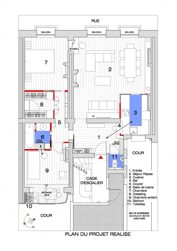 PLAN EN NOIR ET BLANC DU PROJET